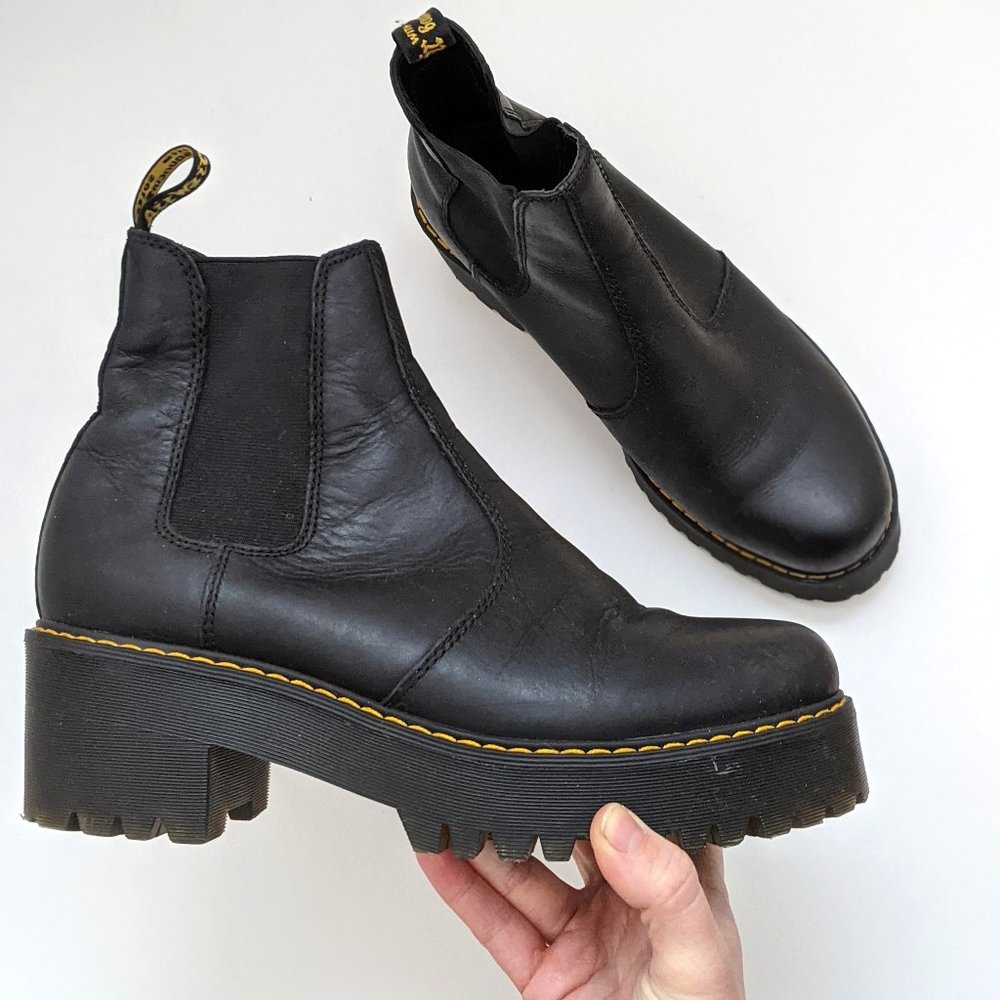 Dr. Martens Rometty Doc Martens Rometty Leather Platform Chelsea Boots Booties